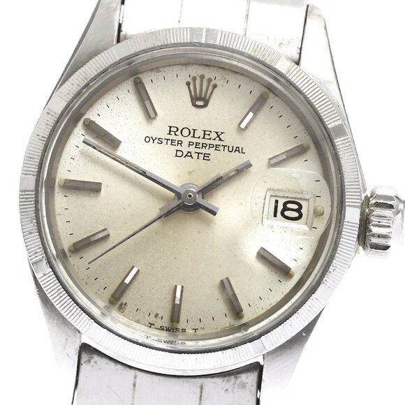 ROLEX Oyster Perpetual Date 6519 cal.1161 Silver Dial Automatic Ladies_888943 - Picture 6 of 8